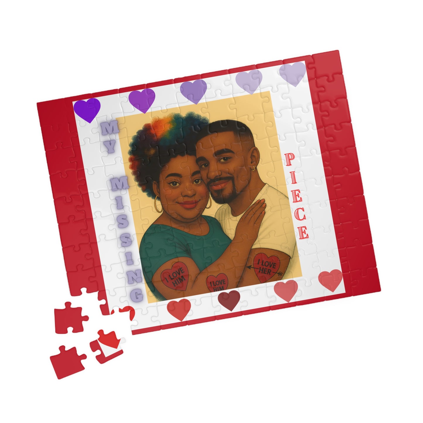 des BLACK LOVE VALENTINES Puzzle (110-piece)